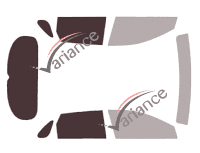 Mascherina per vetri - Kit 3/4 posteriore - Hyundai Elantra (6) 5 porte (2016 - 2021)