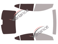 Mascherina per vetri - kit 3/4 posteriore - Hyundai Elantra (6) berlina 4 porte (2016 - 2021)