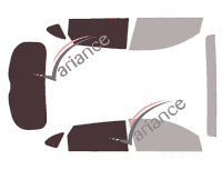 Sagoma di vetratura - Kit 3/4 posteriore - Hyundai ix35 (2) 5 porte (2015 - 2021)