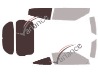 Mascherina per vetri - kit 3/4 posteriore - Hyundai Veloster (1) 4 porte (2011 - 2017)