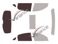 Gabarit vitrage - kit 3/4 arrière - Infiniti FX 5 portes (2008 - 2014)