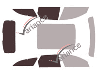 Gabarit vitrage - kit 3/4 arrière - Jaguar XF (2) Sportbrake Break 5 portes (depuis 2018)