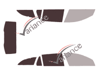 Gabarit vitrage - kit 3/4 arrière - Jaguar XF (1) Sportbrake Break 5 portes (2008 - 2017)