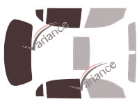 Verglasungsschablone - Kit 3/4 hinten - Jaguar XJ (5) L-Langheck Limousine 4-türig (2003 - 2011)