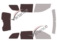 Gabarit vitrage - kit 3/4 arrière - Jeep Grand Cherokee (4) 5 portes (2010 - 2013)
