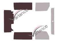 Verglasungsschablone - Kit 3/4 hinten - Jeep Wrangler (4) 3-türig (2011 - 2018)