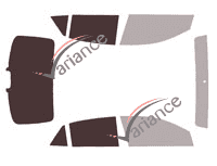 Glazing template - 3/4 rear kit - Kia Rio (4) 4-door sedan (since 2018)