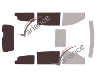Mascherina per vetri - Kit 3/4 posteriore - Lancia Grand Voyager 5 porte (2011 - 2016)