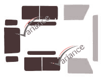 Gabarit vitrage - kit 3/4 arrière - Land Rover Defender (1) 3 portes (1983 - 2001) Gabarit vitrage - kit 3/4 arrière - Land Rover Defender (1) 3 portes (1983 - 2001)