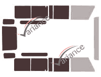 Gabarit vitrage - kit 3/4 arrière - Land Rover Defender (1) 5 portes (1983 - 2001) Gabarit vitrage - kit 3/4 arrière - Land Rover Defender (1) 5 portes (1983 - 2001)