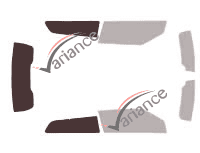 Verglasungsschablone - Kit 3/4 hinten - Land Rover Evoque (1) 3-türig (2011 - 2019) Verglasungsschablone - Kit 3/4 hinten - Land Rover Evoque (1) 3-türig (2011 - 2019)