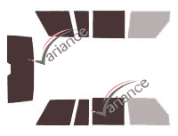 Gabarit vitrage - kit 3/4 arrière - Land Rover Range Rover (1) LSE 5 portes (1986 - 1996) Gabarit vitrage - kit 3/4 arrière - Land Rover Range Rover (1) LSE 5 portes (1986 - 1996)