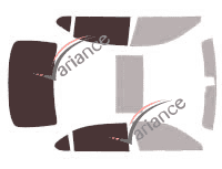 Plantilla de acristalamiento - Kit 3/4 trasero - Lexus LS (4) Long Sedan 4 puertas (2007 - 2017)