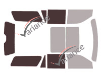 Plantilla de acristalamiento - Kit trasero 3/4 - Lincoln Navigator (4) Largo 5 puertas (desde 2017)