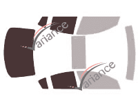Schablone Verglasung - Kit 3/4 hinten - Mazda 3 (1) Limousine 4 Türen (2003 - 2009)