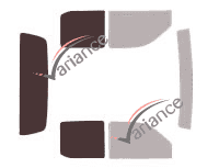 Plantilla de acristalamiento - Kit 3/4 trasero - Mazda BT-50 (1) Pick-Up 4 puertas (2006 - 2011) Plantilla de acristalamiento - Kit 3/4 trasero - Mazda BT-50 (1) Pick-Up 4 puertas (2006 - 2011)