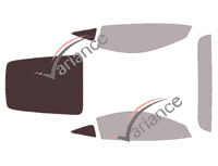 Plantilla de acristalamiento - Kit 3/4 trasero - McLaren 570 (1) GT Coupe 3 puertas (2015 - 2021) Plantilla de acristalamiento - Kit 3/4 trasero - McLaren 570 (1) GT Coupe 3 puertas (2015 - 2021)