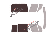 Glazing template - 3/4 rear kit - Mercedes-Benz Sprinter (2) 5-door van (2006 - 2018) Glazing template - 3/4 rear kit - Mercedes-Benz Sprinter (2) 5-door van (2006 - 2018)