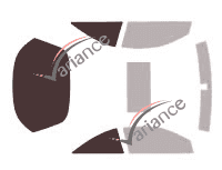 Schablone Verglasung - Kit 3/4 hinten - Mercedes-Benz CL (2) Coupe 2-Türer (1999 - 2006)