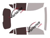 Gabarit vitrage - kit 3/4 arrière - Mercedes-Benz EQA (1) 5 portes (depuis 2021)