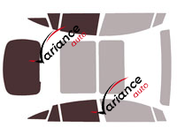 Verglasungsschablone - Kit 3/4 hinten - Mercedes-Benz EQS (1) Limousine 4-türig (ab 2021)
