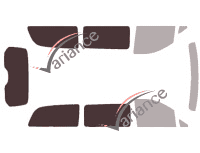 Gabarit vitrage - kit 3/4 arrière - Mercedes-Benz Classe V / EQV (2) Long 5 portes (depuis 2014)