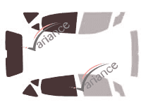 Mascherina per vetri - Kit 3/4 posteriore - Mercedes-Benz Classe A (1) Lunga 5 porte (1998 - 2005)
