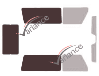 Gabarit vitrage - kit 3/4 arrière - Mercedes-Benz Classe G (1) Court 3 portes (2008 - 2018)