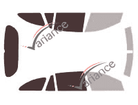 Gabarit vitrage - kit 3/4 arrière - Mercedes-Benz Classe R Long 5 portes (2005 - 2013)