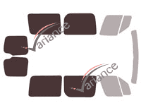 Gabarit vitrage - kit 3/4 arrière - Volkswagen Crafter (1) Compact 6 portes (2006 - 2017) Gabarit vitrage - kit 3/4 arrière - Volkswagen Crafter (1) Compact 6 portes (2006 - 2017)