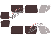 Glazing template - 3/4 rear kit - Mercedes-Benz Sprinter (2) Compact 5-door (2006 - 1018) Glazing template - 3/4 rear kit - Mercedes-Benz Sprinter (2) Compact 5-door (2006 - 1018)