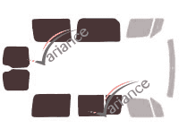 Glazing template - 3/4 rear kit - Volkswagen Crafter (1) Short Van 5 doors (2006 - 2017) Glazing template - 3/4 rear kit - Volkswagen Crafter (1) Short Van 5 doors (2006 - 2017)