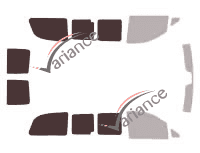 Gabarit vitrage - kit 3/4 arrière - Mercedes-Benz Viano (1) Compact 5 portes (2003 - 2015)
