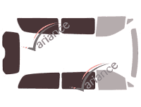 Gabarit vitrage - kit 3/4 arrière - Mercedes-Benz Classe V / EQV (2) Extra Long 4 portes (depuis 2014)