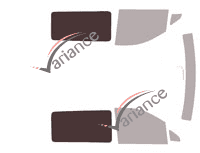 Plantilla de acristalamiento - Kit trasero 3/4 - Mercedes-Benz Vito (2) Mixto Cargo 4/5 puertas (2003 - 2014)