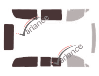 Glazing template - 3/4 rear kit - Mercedes-Benz Vito (2) Extra Long 4 doors (2003 - 2014)