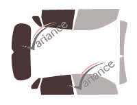 Glazing template - 3/4 rear kit - Mitsubishi ASX (1) 5-door (2010 - 2021)