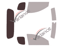 Verglasungsschablone - Kit 3/4 hinten - Mitsubishi L200 (5) Club Cab Pick-up 2-türig (2015 - 2023)