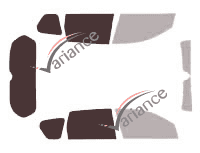 Glazing template - kit 3/4 rear - Peugeot 4007 5 portes (2007 - 2013) Glazing template - kit 3/4 rear - Peugeot 4007 5 portes (2007 - 2013)