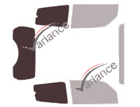 Verglasungsschablone - Kit 3/4 hinten - Mitsubishi Pajero (4) Kurz 3-türig (2011 - 2021)
