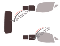 Glazing template - 3/4 rear kit - Nissan NV200 (1) 5-door SUV (2009 - 2021)