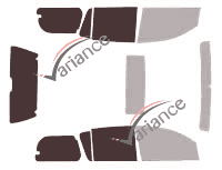 Gabarit vitrage - kit 3/4 arrière - Nissan Armada (1) Court 5 portes (2003 - 2016)