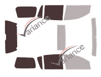 Gabarit vitrage - kit 3/4 arrière - Nissan Armada (1) Long 5 portes (2003 - 2016)