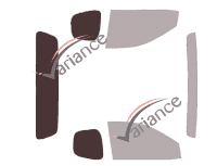 Verglasungsschablone - Kit 3/4 hinten - Nissan Navara (4) NP300 Pick-up 2-türig (2015 - 2022)