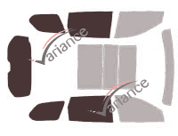 Verglasungsschablone - Kit 3/4 hinten - Nissan Pathfinder (4) 5-türig (2012 - 2021) Verglasungsschablone - Kit 3/4 hinten - Nissan Pathfinder (4) 5-türig (2012 - 2021)