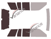 Plantilla de acristalamiento - Kit 3/4 trasero - Nissan Terrano (1) 5 puertas (1985 - 1995)