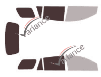 Mascherina per vetri - kit 3/4 posteriore - Mitsubishi Lancer (8) Cargo Break 5 porte (2007 - 2017)