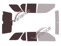 Gabarit vitrage - kit 3/4 arrière - Opel Frontera (2) 5 portes (1998 - 2005)