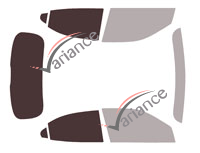 Gabarit vitrage - kit 3/4 arrière - Opel Mokka (2) 5 portes (depuis 2020)