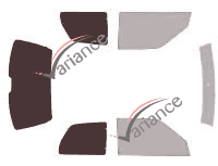 Glazing template - kit 3/4 rear - Peugeot 106 (phase 1) 3 doors (1991 - 1996) Glazing template - kit 3/4 rear - Peugeot 106 (phase 1) 3 doors (1991 - 1996)